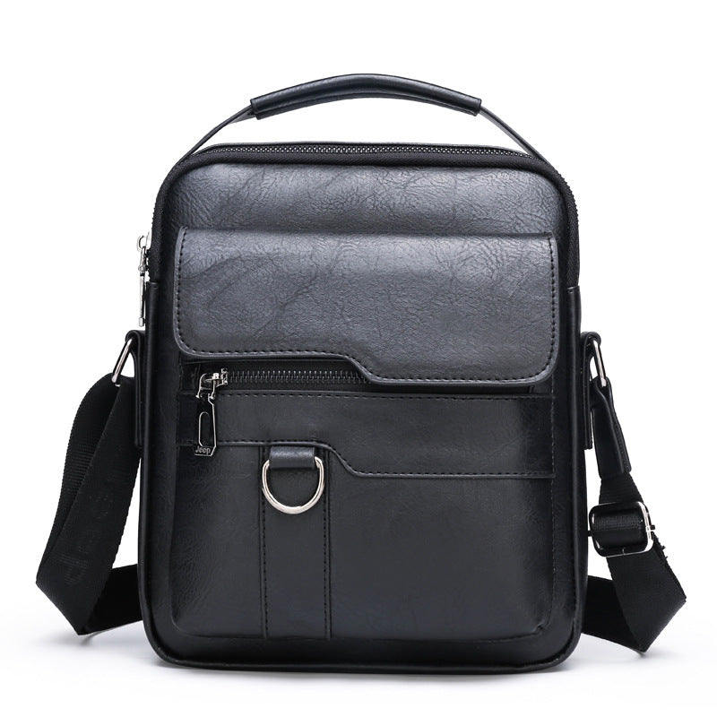 🏆【Versión de piel auténtica de primera calidad】Bolso de hombro vintage informal de gran capacidad para hombre