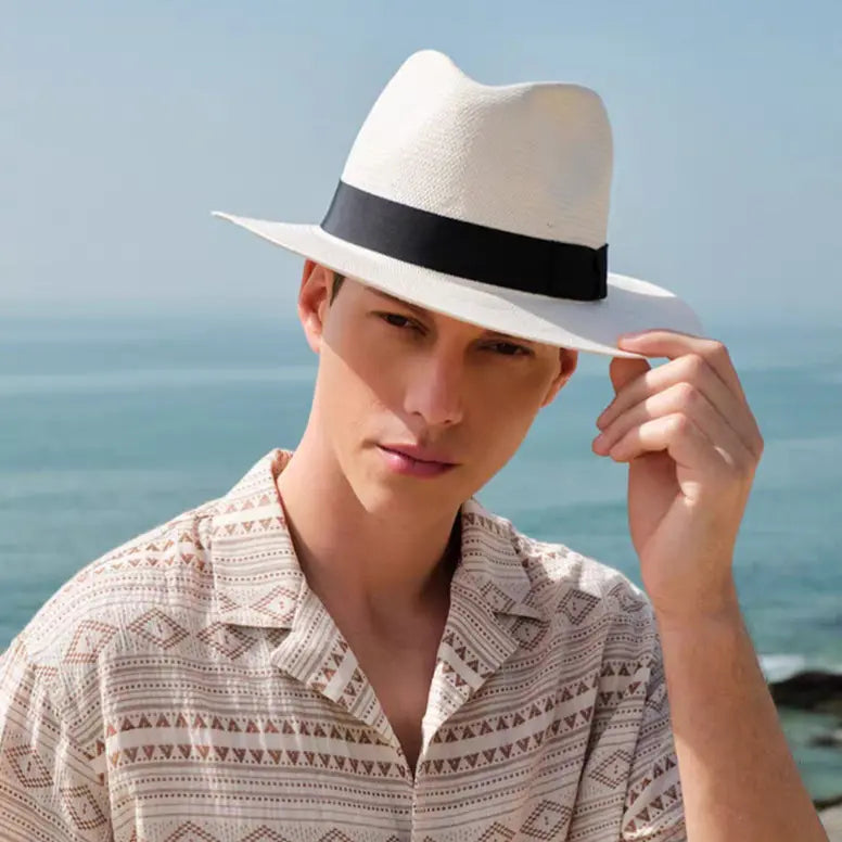 🌿 【Compre 1 y obtenga 1 gratis】【56-58 cm】Sombrero moderno e informal tejido a mano con estampado de palmeras para hombres y mujeres