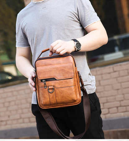 【【Compra 1, llévate 1 gratis】👜 Bolso casual de piel de vacuno para hombre