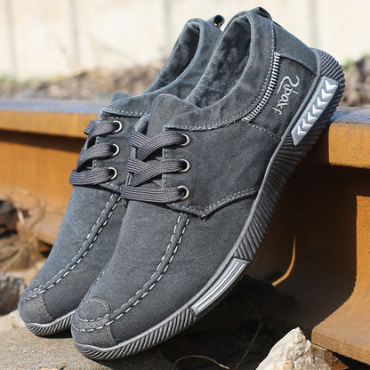 【Tallas 39-45】 Zapatillas casuales de lona para hombre: suaves, resistentes a los olores, antideslizantes y duraderas.