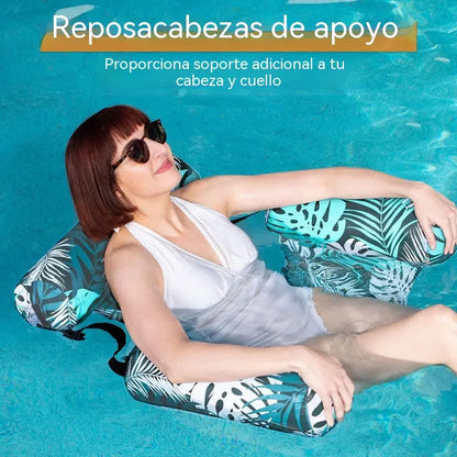 🏊¡Gran oferta de verano con un 60% de descuento 💺 Silla flotante inflable: cómoda, estable y perfecta para relajarse en el agua 🌊