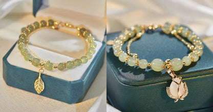 2 náramky z 14K zlata s hetianskym nefritom 💎