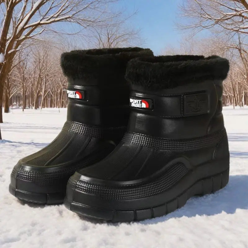 【40-45】Botas para hombre, cálidas e impermeables, ideales para actividades al aire libre; cuentan con forro polar y son resistentes al agua y a la nieve. Disponibles en modelos de altura hasta el tobillo o por encima de este.