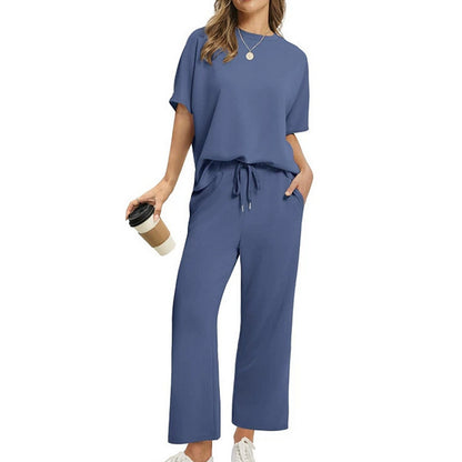 ✨Trendovi ✨【S-4XL】Elegantni ženski set od dva dijela: top i odgovarajuće hlače