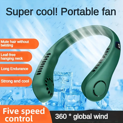 👍🧊🥰【Oferta especial】Ventilador portátil recargable de verano mejorado 2025: ventilador perezoso para deportes al aire libre