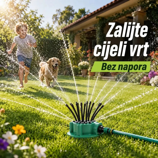 ✨ Automatski vrtni raspršivač s više glava od 360°