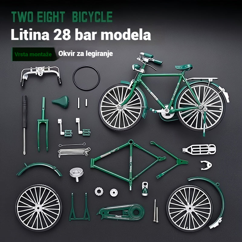 🔥🎁🚴‍♀️【50% popusta】【Kupite jedan, dobijte jedan gratis】Najprodavaniji sastavljeni simulacijski model bicikla igračka ukras "uradi sam"