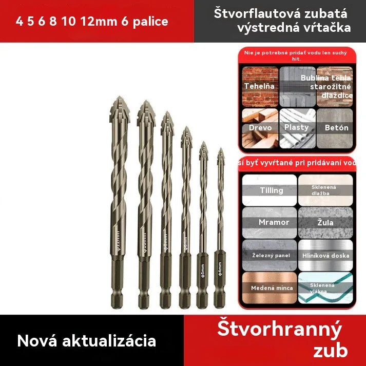 🔥Super výhodná ponuka 2026🔥 Sada vysokovýkonných excentrických vrtákov so štyrmi drážkami