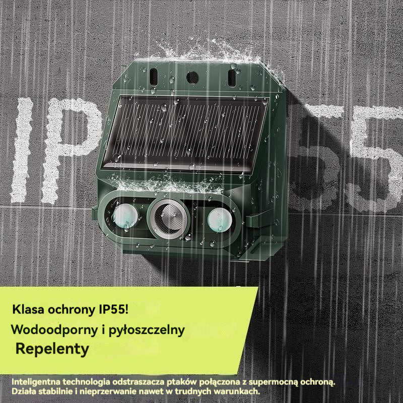 🔥【Kup jeden, a drugi dostaniesz gratis】🔥Odstraszacz zwierząt zasilany ultradźwiękami na zewnątrz: Odstrasza ptaki i zwierzęta.