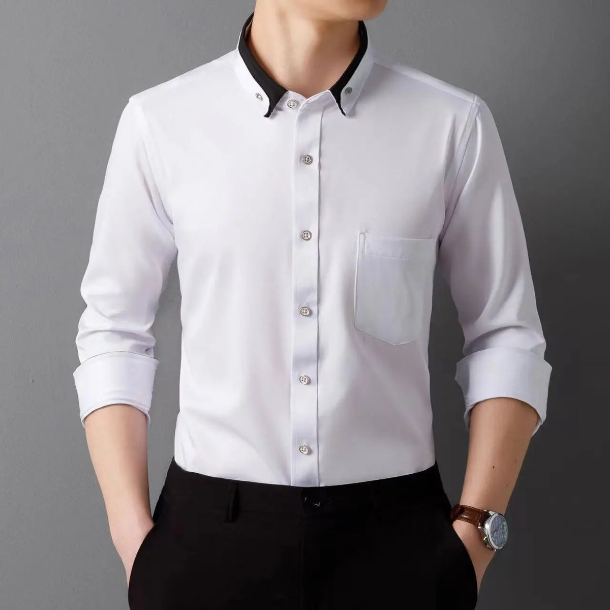 👕2026 Nova poslovna ležerna košulja dugih rukava za muškarce 【Veličine S-4XL】