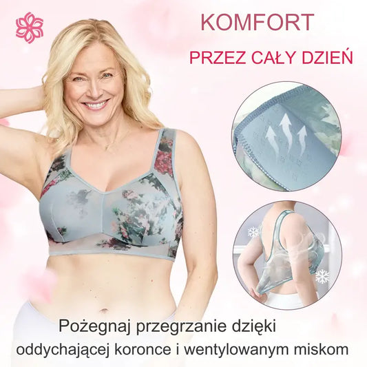 💥 【Pakiet 3/6】 Wysokiej jakości biustonosz push-up, fajny i wygodny biustonosz z lodowego jedwabiu
