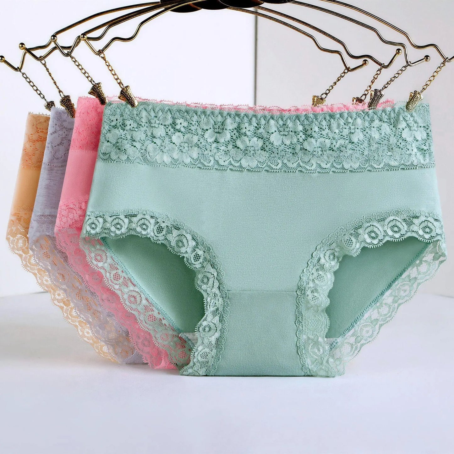 💞【Compra 3 y llévate 3 gratis】🔥Promoción de último día 49 % de descuento🔥Ropa interior de algodón transpirable de cintura alta sin costuras para mujer