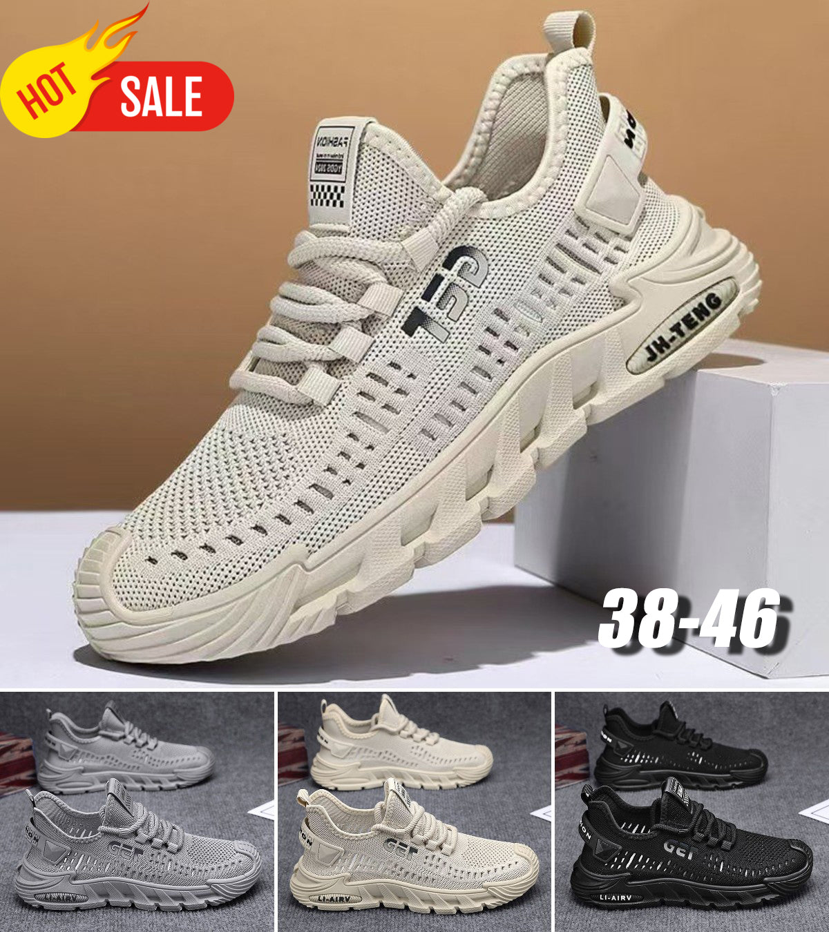 🔥Hit Sprzedaży 【Rabat 50%】👟Męskie letnie buty codzienne, przewiewne i wygodne, z miękką podeszwą, zapewniające doskonałe wrażenia podczas noszenia.