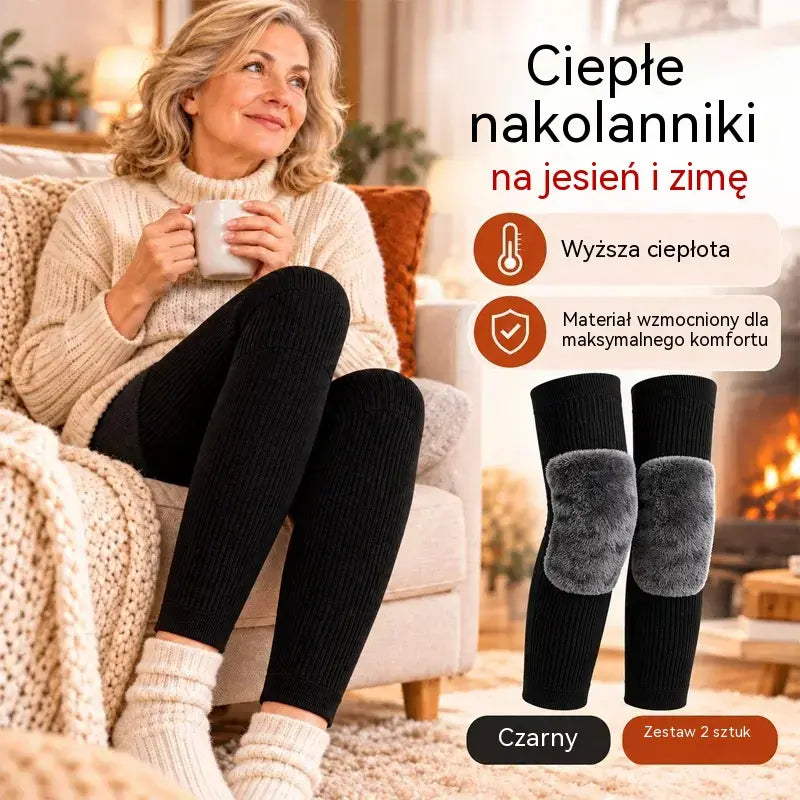🦵 Ciepłe zimne nakolanniki, długi model z miękką podszewką, rozszerzona ochrona kolan i nóg!