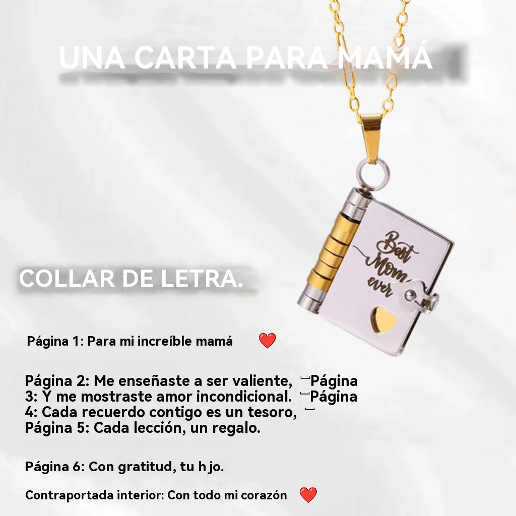 💖😍[50% de descuento]🎗📿 Exquisito y elegante collar creativo en forma de libro, versátil.