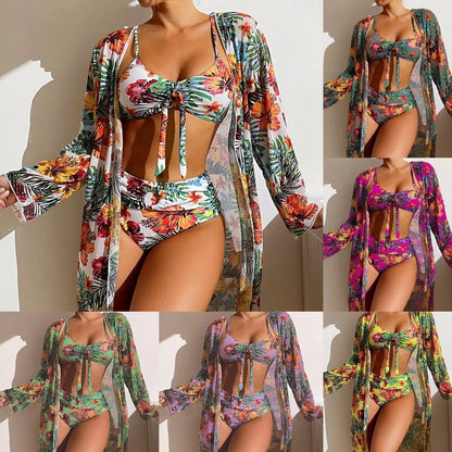 🔥Top hit【Zľava 50%】 ☀️👙【S-2XL】2026 Nová trojdielna letná plavková súprava
