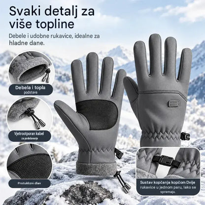 🧤 Muške zimske rukavice – vodootporne i otporne na vjetar · Podstavljene flisom · Potpuno kompatibilne sa zaslonima osjetljivim na dodir · Protuklizni dlan · Idealne za biciklizam, skijanje i planinarenje!