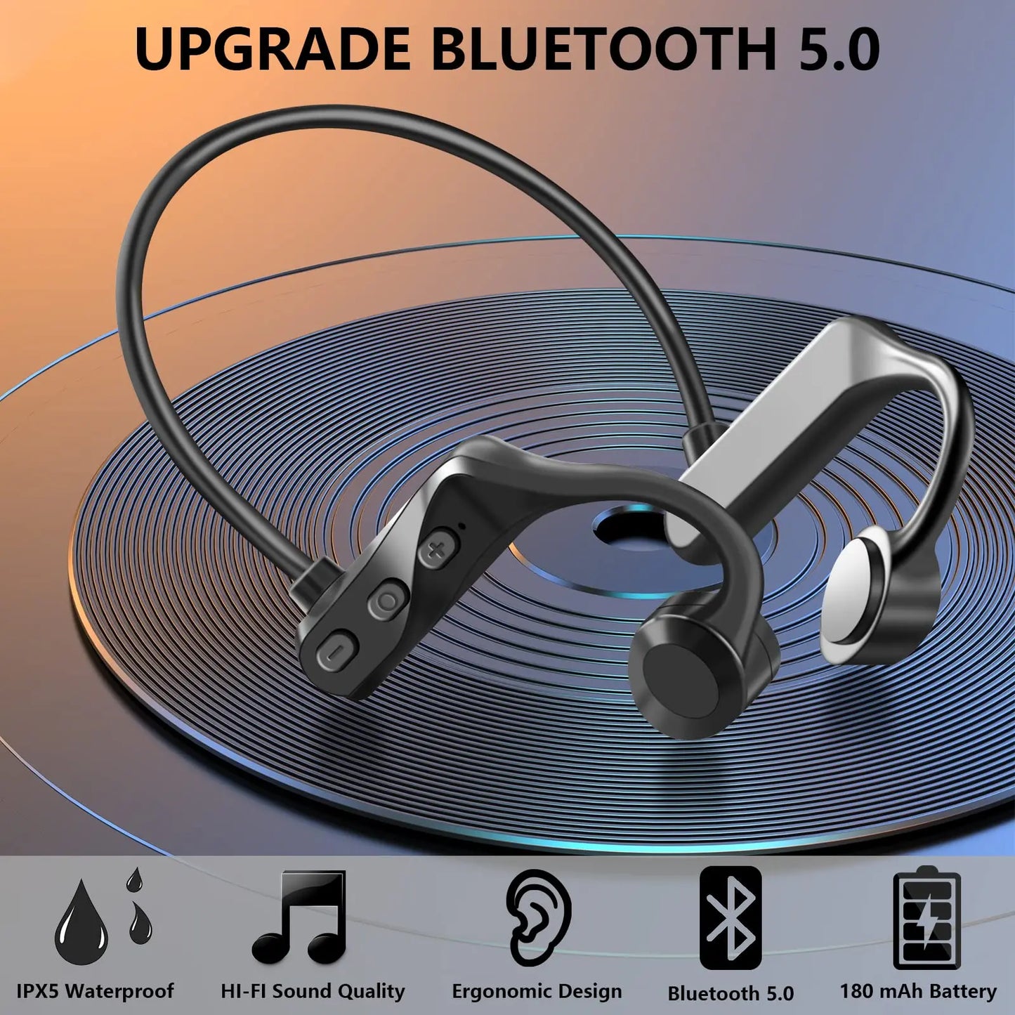 🔥【Kup 1, a otrzymasz 1 za darmo】 🎧🎧Przewodnictwo kostne Bezprzewodowe sportowe słuchawki Bluetooth do biegania