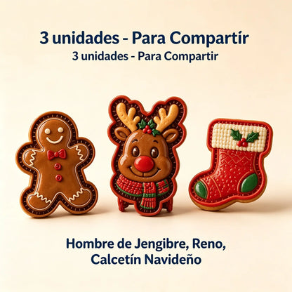 ⌛【1 juego 3 piezas】 🥧🎄Colección de mini moldes para pasteles navideños con 9 diseños | Moldes reutilizables con relieve para dar forma a pasteles navideños detallados con forma de Papá Noel, muñeco de nieve, reno y árbol de Navidad⛄