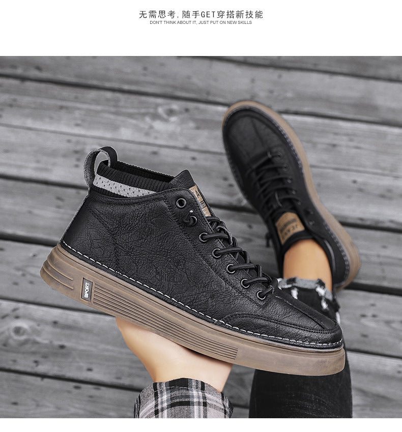 💪【39-44】Zapatos altos retro para hombre de otoño e invierno, estilo retro británico