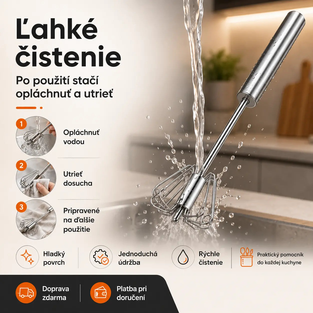 🎁🔥Kúpte jeden kus, druhý dostanete zadarmo (2 kusy)🎁Poloautomatické a manuálne šľahače vajec z nehrdzavejúcej ocele