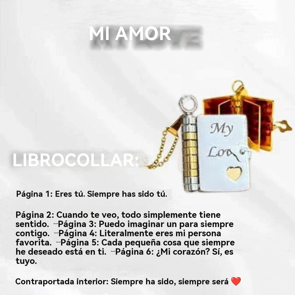 💖😍[50% de descuento]🎗📿 Exquisito y elegante collar creativo en forma de libro, versátil.
