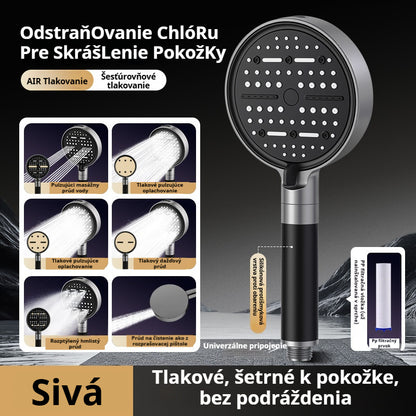 💦🚿 2026 Úplne Nová Inovácia: Vysokotlaková Sprchová Hlavica so 6 Nastaveniami pre Kúpeľňový Ohrievač Vody