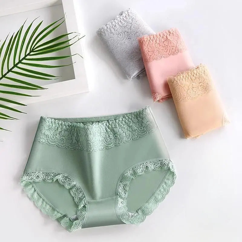 💞【Compra 3 y llévate 3 gratis】🔥Promoción de último día 49 % de descuento🔥Ropa interior de algodón transpirable de cintura alta sin costuras para mujer