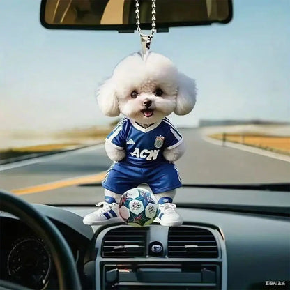 🐶[5 komada] Privjesak u obliku plišanog šteneta, akrilni privjesak za unutrašnjost automobila, ravni privjesak za retrovizor automobila, ukras
