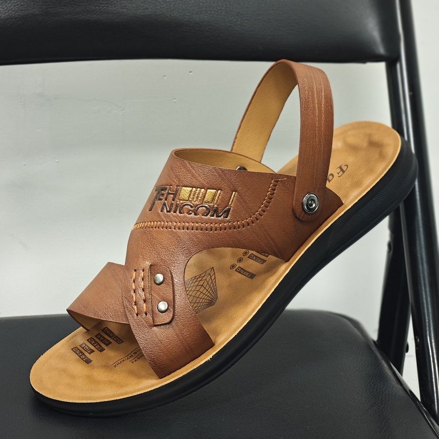 🔥【37-44】Nuevo estilo veraniego, cómodas sandalias de cuero para hombre con suela suave