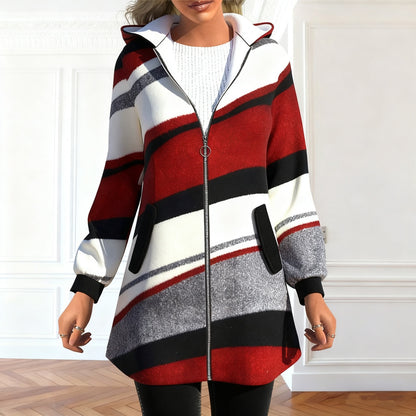 💕50% POPUSTA - Nova ženska prugasta jakna s kapuljačom (veličine S-3XL)