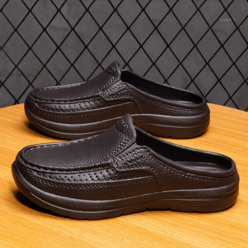 ✨🔥【Cantitate limitată】【39-45】 2025 de primăvară noi papuci de piele pentru bărbați casual, simpli și confortabili
