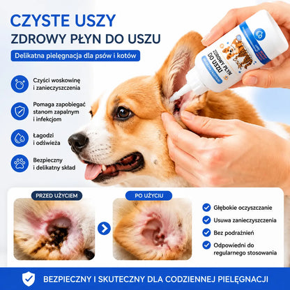 🔥✨【Rabat 50%】🐶🐱 Środek do czyszczenia uszu, który łagodzi swędzenie uszu u psów i kotów.