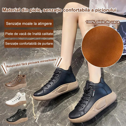 🔥【35-43】Pantofi retro rocking cu talpă groasă din piele de vacă în stil nou, pantofi casual versatili la modă