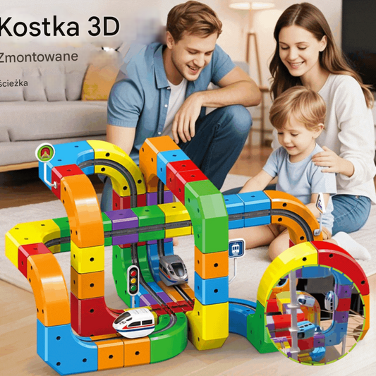 🎁🚄Kolejka z kostki – zestaw do budowania kolejek elektrycznych --- rozwija kreatywność i logiczne myślenie 🎨🧠