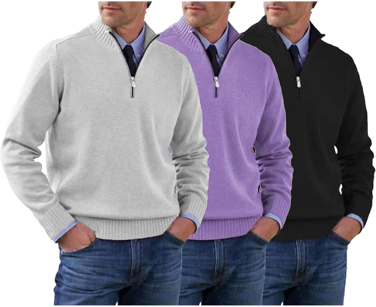 🔥👔【L-5XL】Popularni topli puloveri s patentnim zatvaračem za jesen i zimu