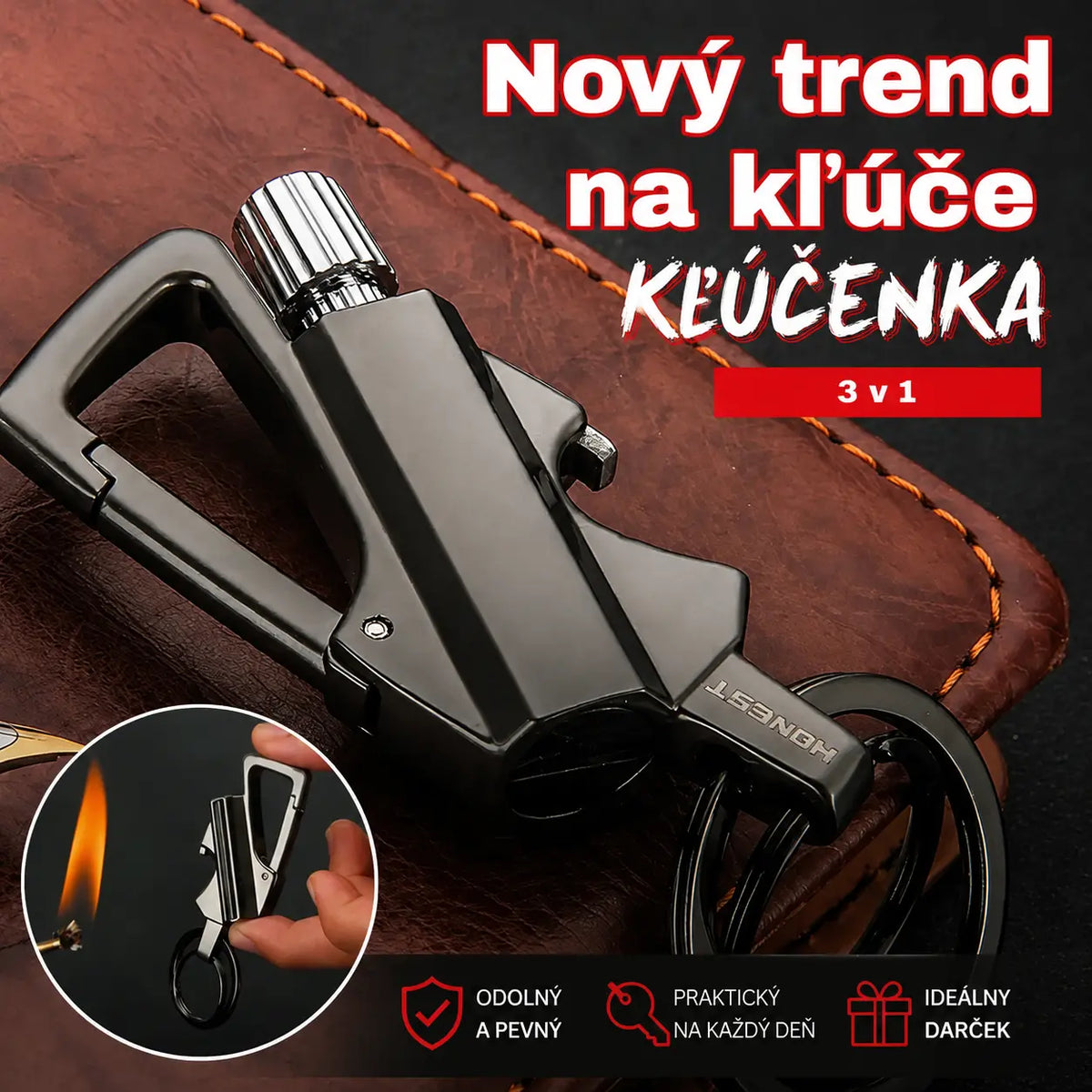 ✨Kombinovaný zapaľovač Infinity Permanent s otváračom na fľaše a multifunkčným nástrojom na kľúčenku
