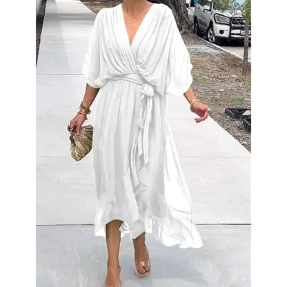 👗Novi stil za proljeće i ljeto 2026. [S-5XL]👗 Haljina s šišmiš rukavima od mekanog šifona