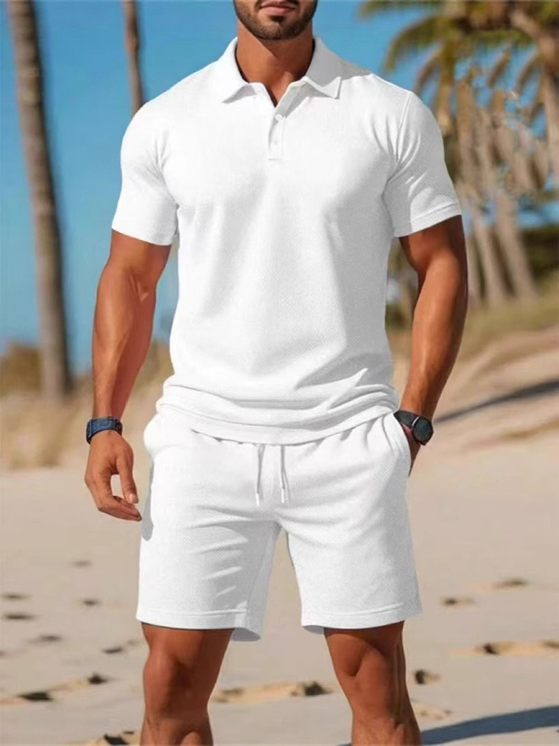 【S~3XL】Muški set koji se sastoji od majice kratkih rukava i kratkih hlača, savršen za ležerne praznike.