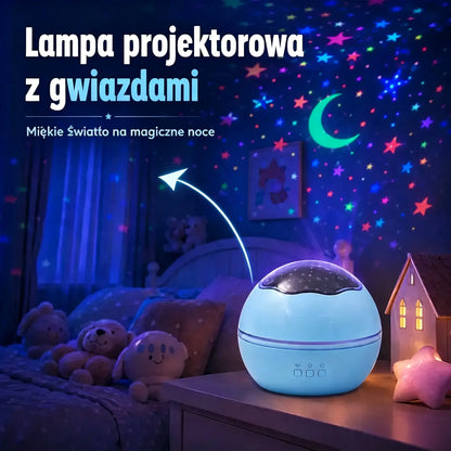🌠✨Projektor gwiazd na niebie, lampka nocna, obrotowa lampa LED🎁