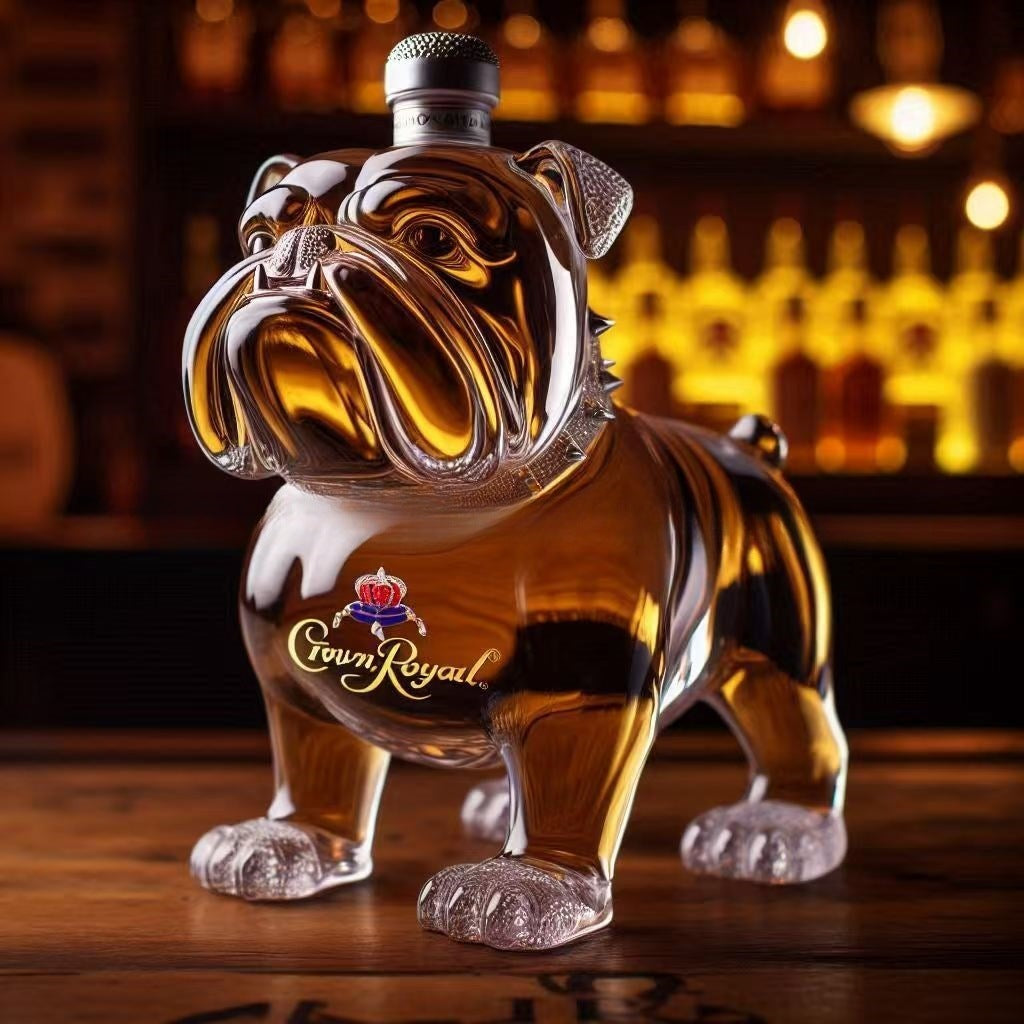 ✨😍[Reducere 50%] [3 modele] Sticle de whisky amuzante în formă de buldog francez