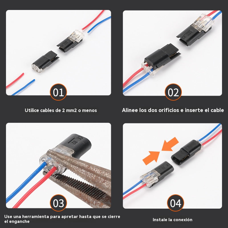 🔥Top hit 【Compra 30 piezas y llévate 30 gratis!】🏆 Conectores LED sin soldadura y sin cinta—Compra una vez, úsalo todo el año
