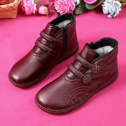 🔥🔥👢【50% OFF！！！】35-40，Buty damskie ze skóry naturalnej, z antypoślizgową podeszwą, odpowiednie na jesień i zimę, ręcznie wykonane we Włoszech.