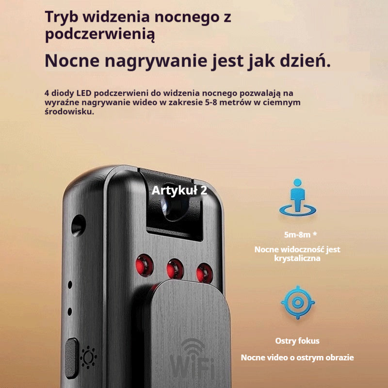 🔥Hit Sprzedaży 【Rabat 50%】⏳ Profesjonalna kamera akcji piersiowa, przenośny rejestrator wideo z wysoką rozdzielczością obrazu
