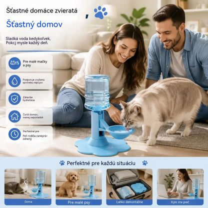 🐾 Automatický dávkovač vody pre domáce zvieratá – samonapĺňanie pomocou gravitácie; miska na vodu pre psov a mačky