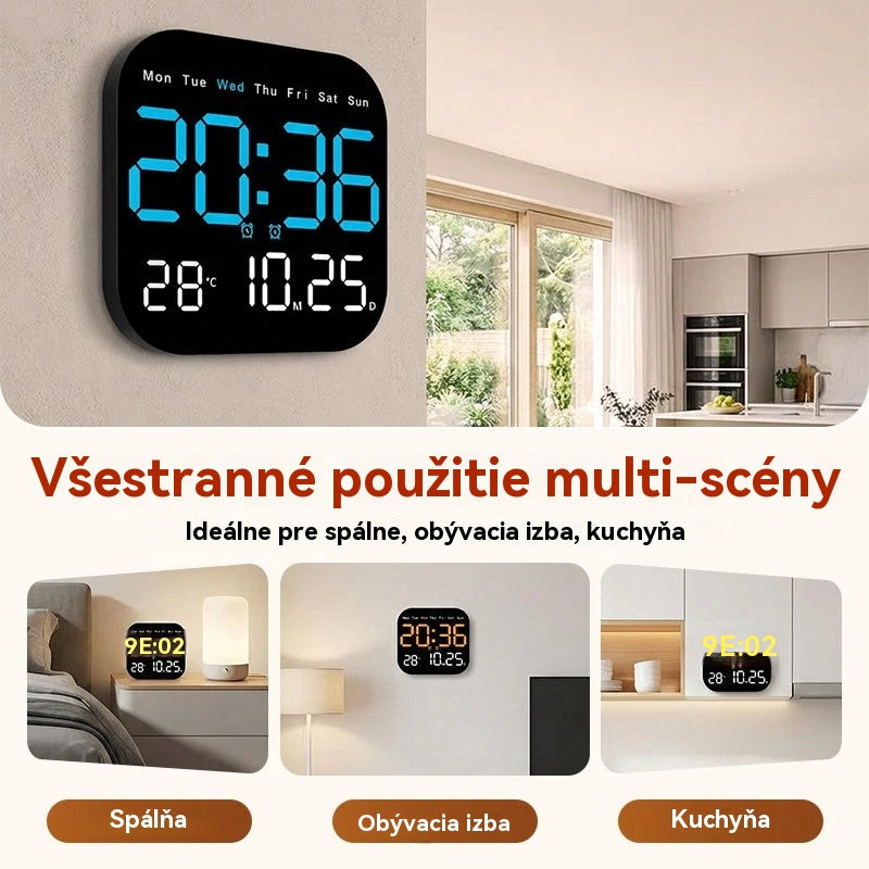 🔥Top hit 【Zľava 50%】🕰️ Predaných viac ako 50 000 kusov! Digitálne hodiny do domácnosti a kancelárie – jemné budenie, rozlúčte sa s rušivými budíkmi!