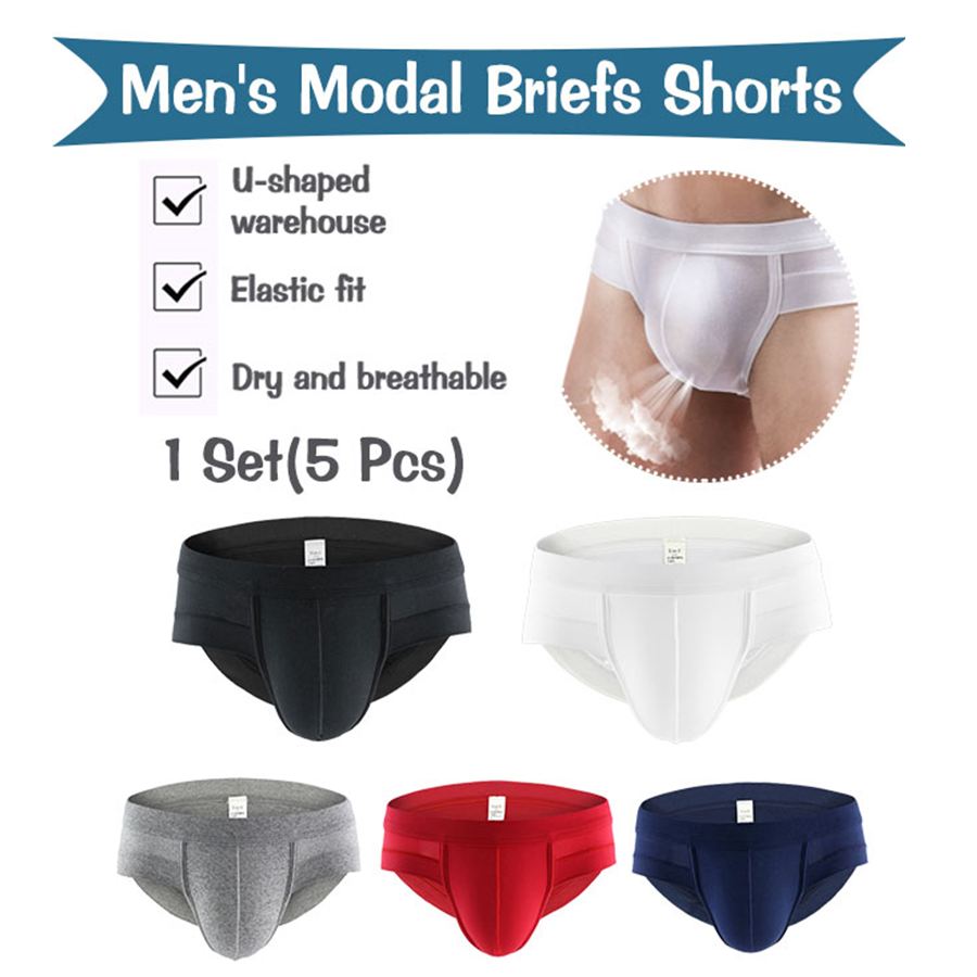 Gran valor 🔥 [Juego de 5] 🩲 Pantalones cortos triangulares para hombre [M-4XL]