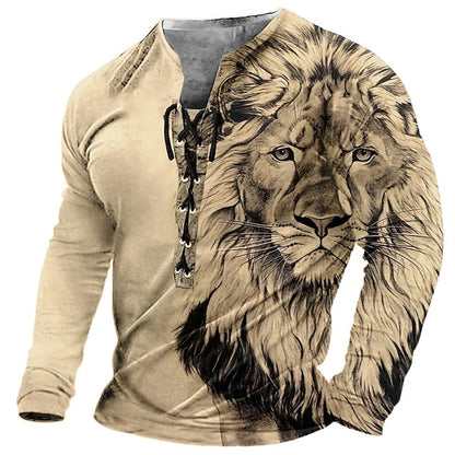 🦁🦁2026【Nuevo】Camiseta casual para hombre con estampado 3D