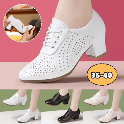 🔥【Veličine 34-41】🔥【Visina pete 5 cm】👡Nove ženske cipele od prave kože iz 2026. s jednim slojem, prozračne i šuplje.