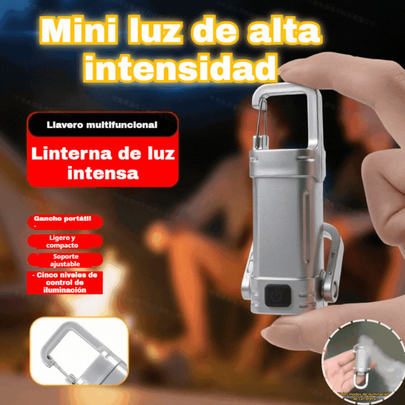 【Compra 2 y llévate 2 gratis】🔥Gran oferta🔥Linterna mini para llave súper brillante e impermeable con salida de 1200 lm